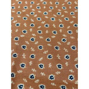 Vintage Orange Floral Cotton Fabric 1/4 yard x 44" for Quilting & Crafts
